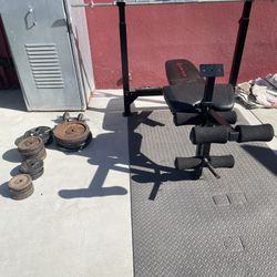 Weight Bench And Weights