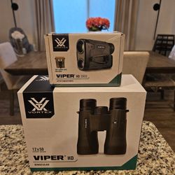 Brand New Vortex Viper HD 12x50 Binoculars & Viper HD 3000 Rangefinder Set
