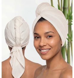Bamboo Hair Towel Wrap for Advanced Absorption & Fast Drying