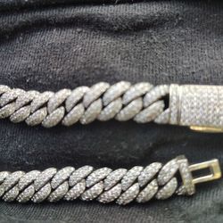 22 Inch Cuban Mossinate Chain 8mm