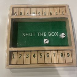 Shut The Box Game With Dice And Cover