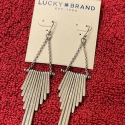 Lucky Brand Silver Earrings. Never Worn! Not My Style.