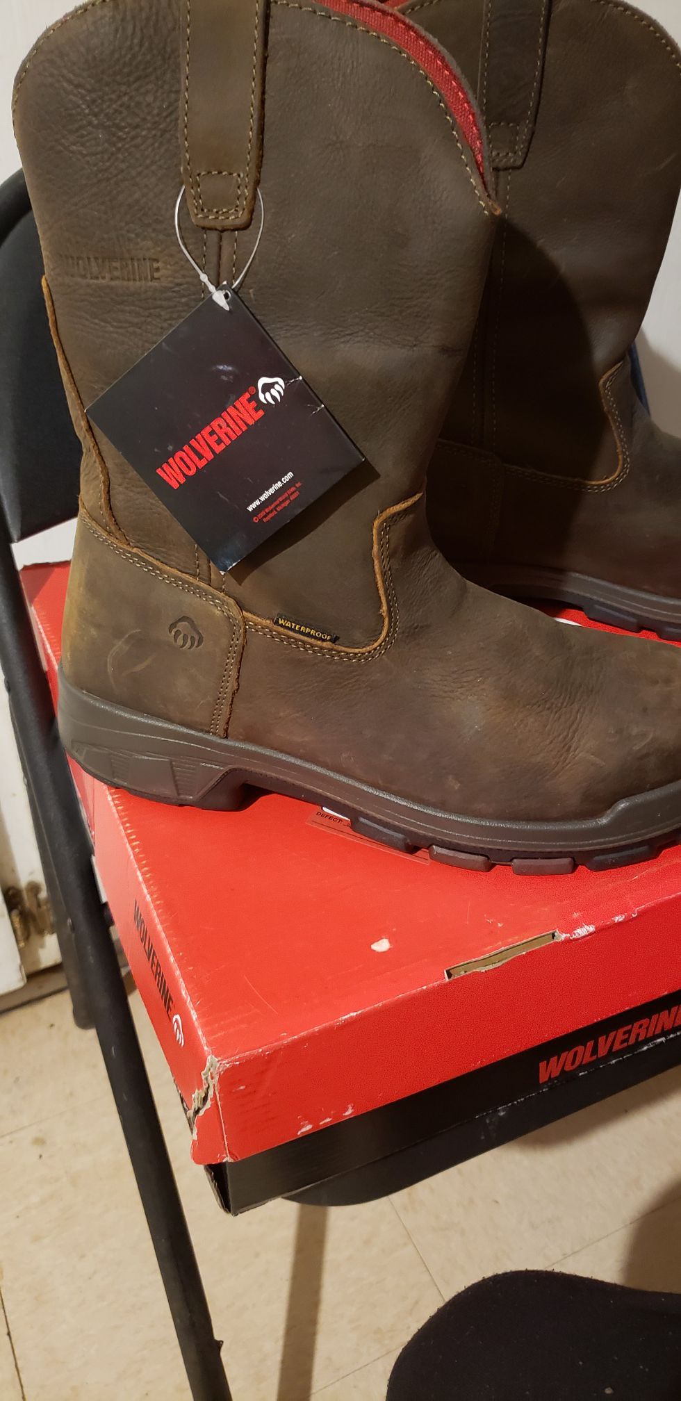 Wolverine comp toe work boots