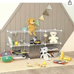 New Cube Storage Unit, Metal Wire Organizer with Divider In Box