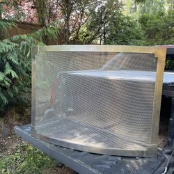 Stainless steel fireplace screen 