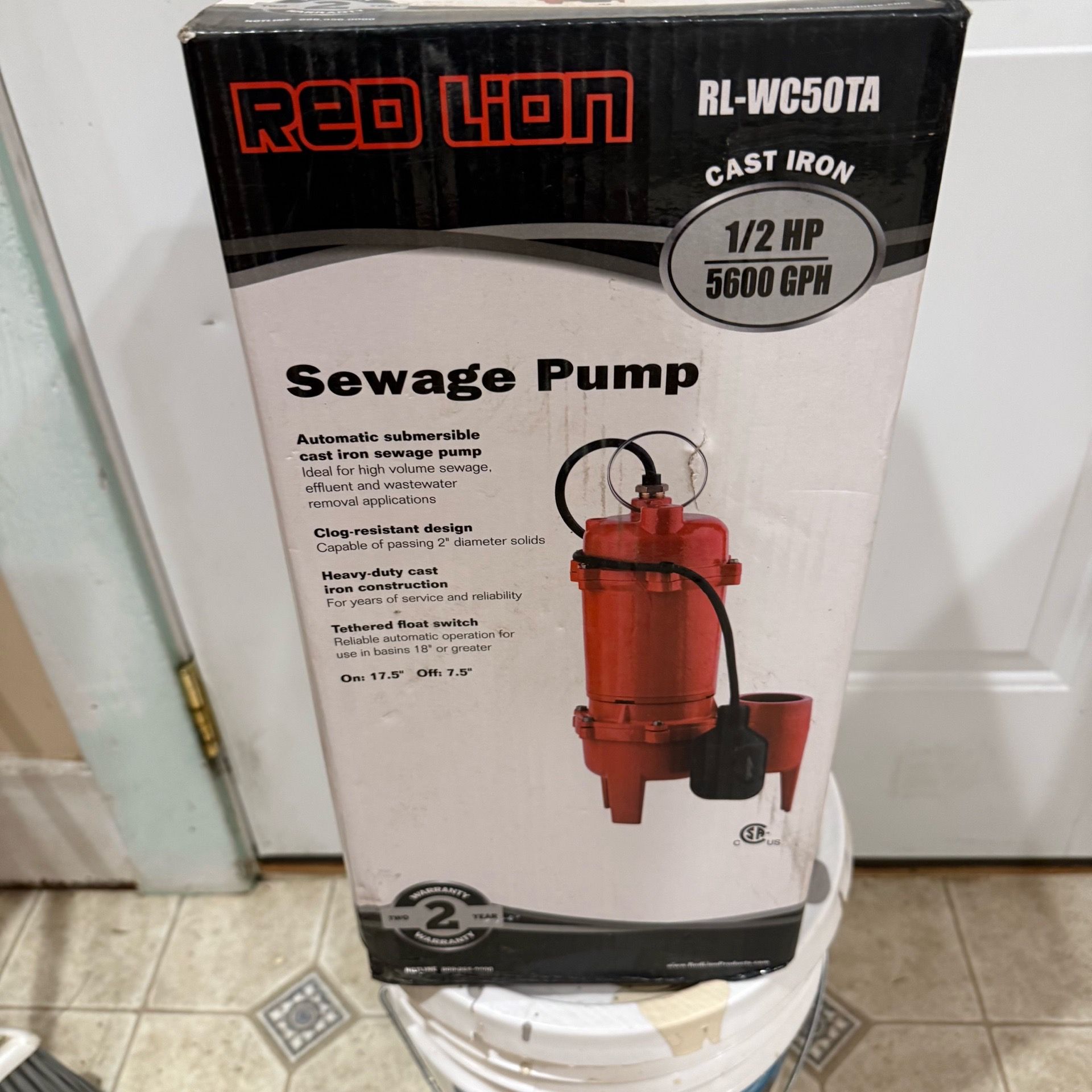Red Lion Cast Iron Sewage Pump