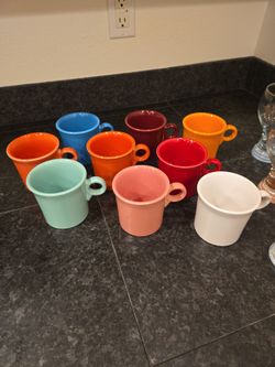 Fiestaware mugs and glasses