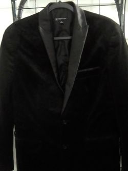 Black Velvet Blazer w/ Satim Lapels