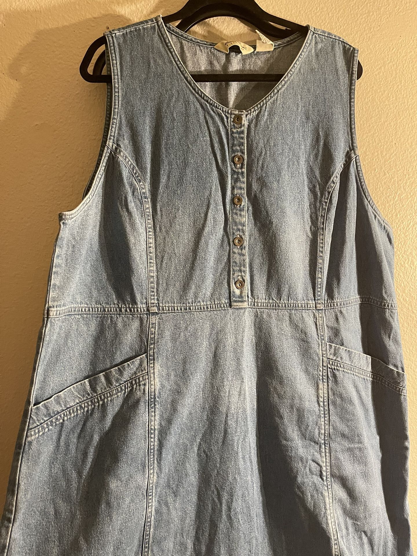 Eddie Bauer Plus Size Denim Sundress Dress