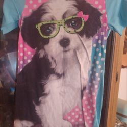 Adorable Puppy Nightgown Size Large 10/12