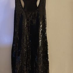 Black Short Shiny Dress - Small