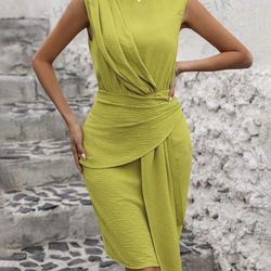 🌷Green dress elegant/ Lindo vestido elegante.