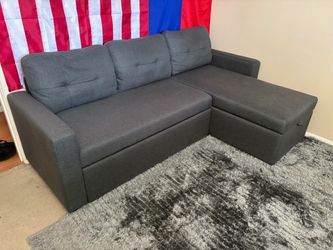 Gray sectional couch
