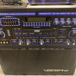 VocoPro GigStar Professional Karaoke System with Dual Channel Wireless