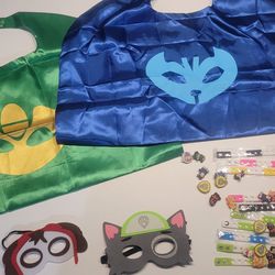 Lot of Paw Patrol Pup Bands Classic and kids-masks PJ Masks Costume Capes 