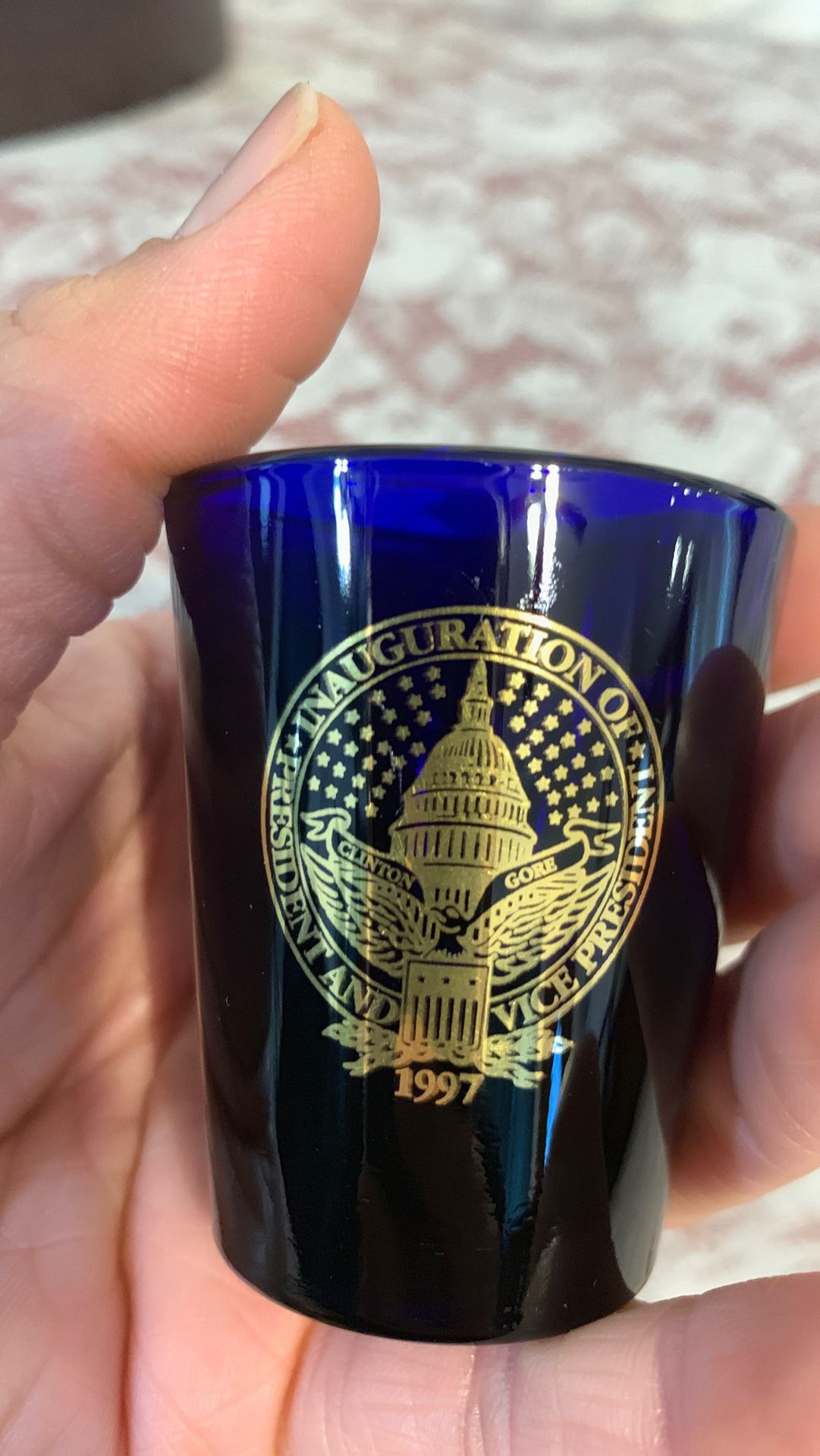 Rare 1997 Clinton 2nd inaugural collectible shot glass