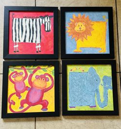 Frame Wall Decor Safari Jungle Zoo Home Interiors