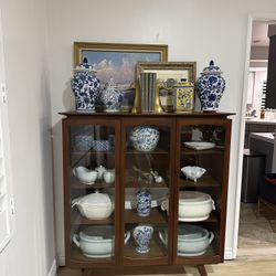 This is a mid-century modern display cabinet. 