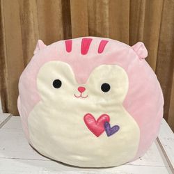 Squishmallow Sarah the Pink Squirrel Valentines 2018 16" Large Plush Pillow BIN