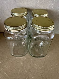 4 Large mason jars