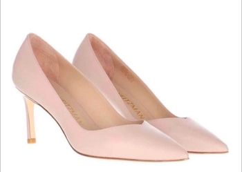 Stuart Weitzman Anny 70 Dolce Leather Stiletto Pumps Size 10