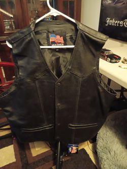 Leather USA Vest