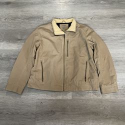 Vintage 2000s L.L Bean Men’s Khaki Work Full Zip Jacket 