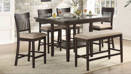 Counter Heigh Lazy Susan Dining Set