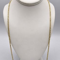 14kt Solid Yellow Gold Rope Chain 24.8G 24"
