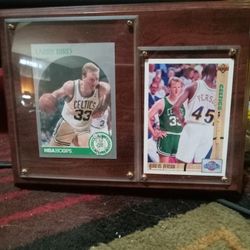 NBA.."Larry Bird"..Wooden Plaque 