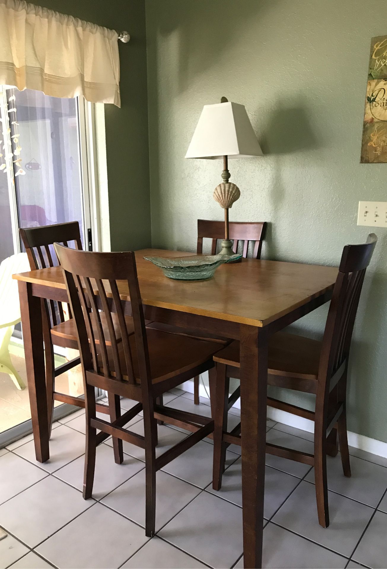 Solid real wood kitchen table