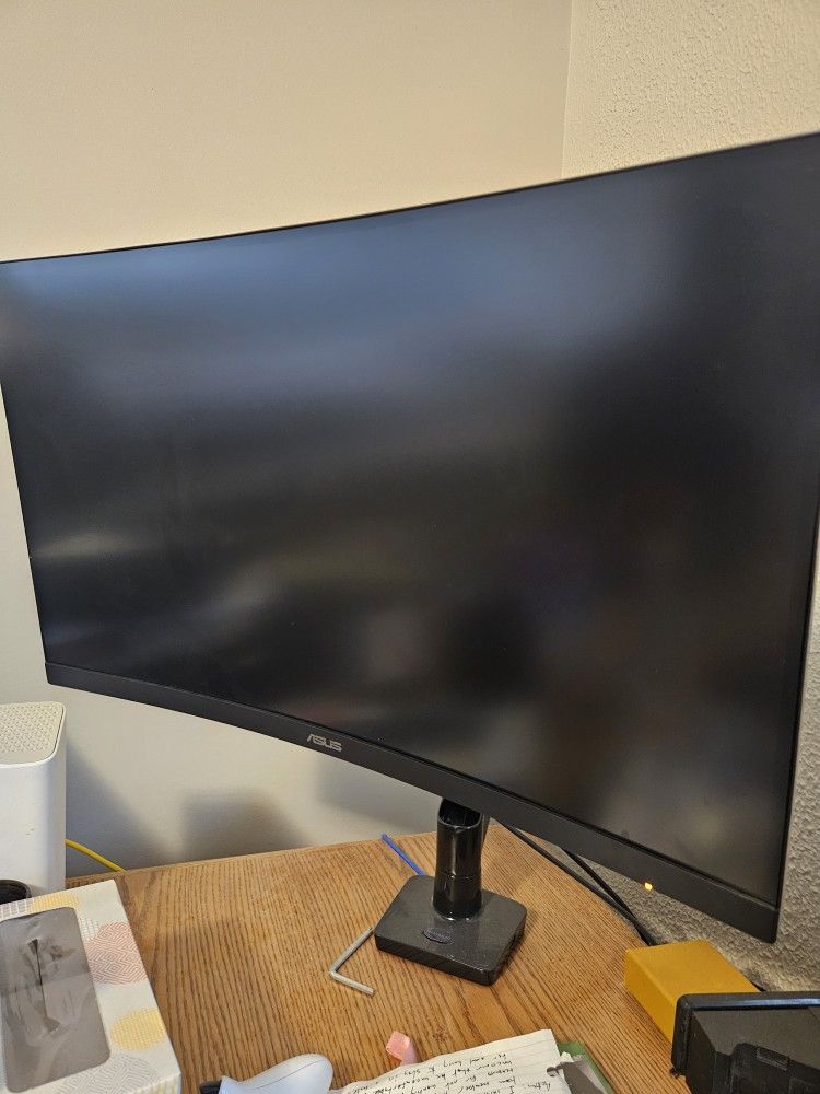 Asus 27in Curved Gaming Monitor 1440p, 165hz W/huanuo Swivel Arm