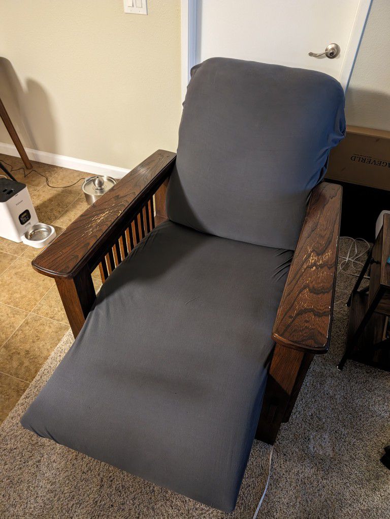 Free Recliner With Cover - Damaged Upholstery