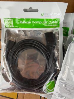 6.56 feet Black USB 2.0 Deluxe computer Cable