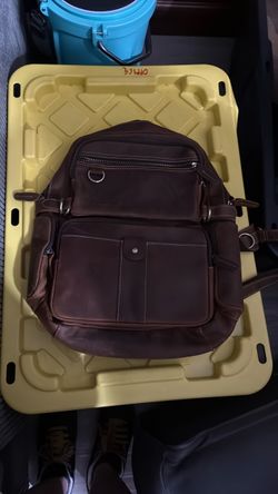 Leather backpack