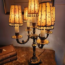 Beautiful Vintage Candelabra Lamp 