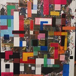 Abstract Original Canvas Artwork By Artist -20" X 16"  Graffiti - Contemporary- Abstract - Call It What You Like One Of A Kind