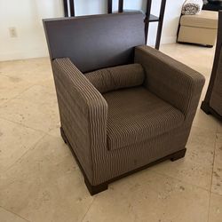 2 comfortable contemporary arm chairs