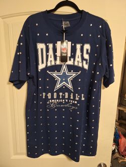 Dallas Cowboys Womens Rhinestone Tshirt Dress