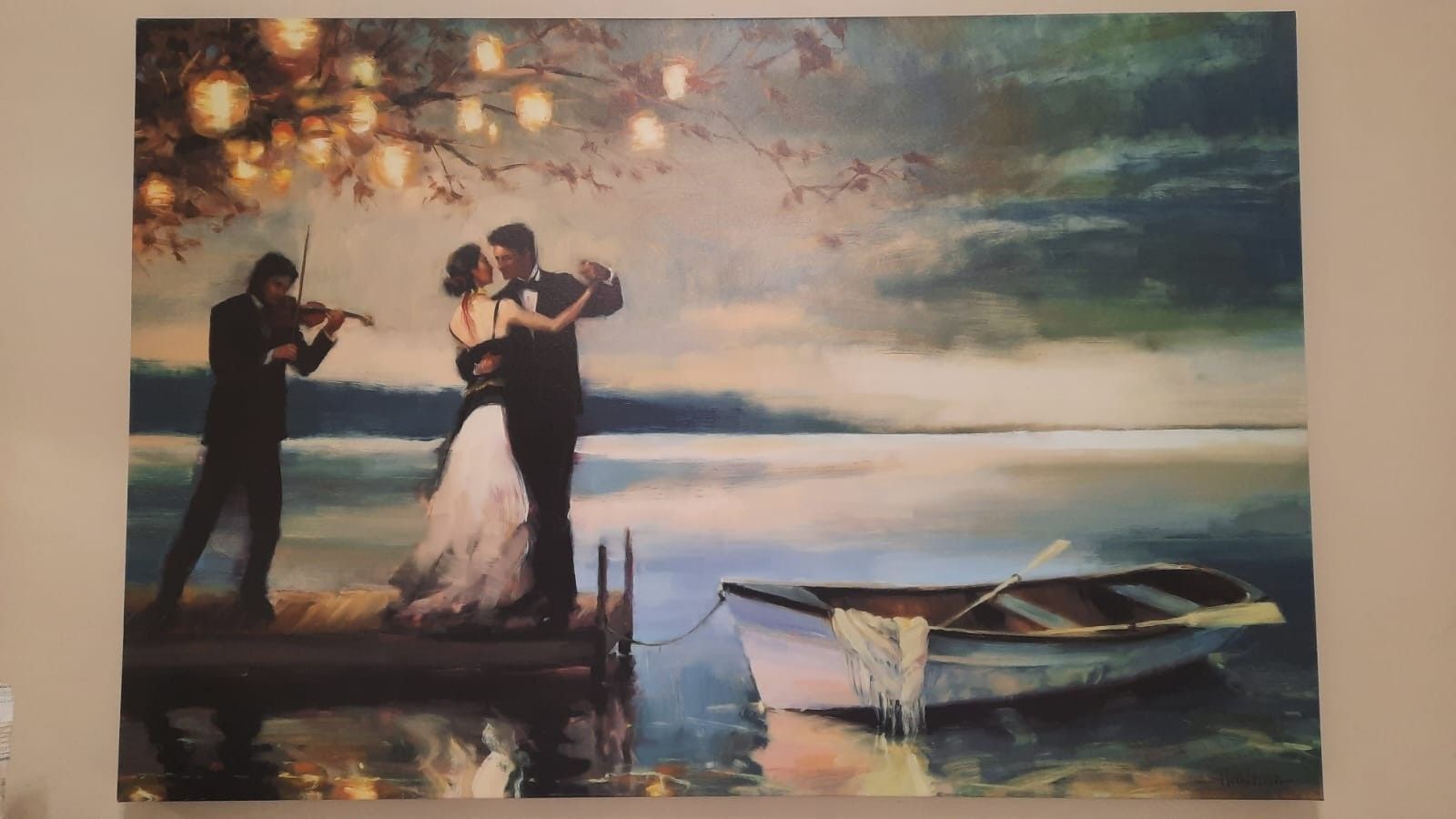 'Twilight Romance' Oil Painting Print on Canvas