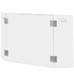 47-3/4 in. W 3-Panel Tempered Glass Fireplace Fence Screen Flame Guard with Side Handles95142