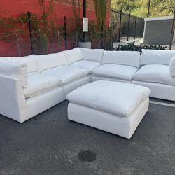 White 6 Pcs Modular Sofa