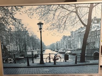 IKEA Amsterdam Canal Canvas Print Wall Art