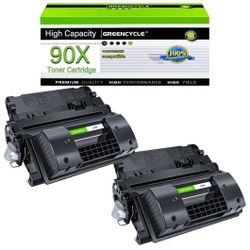 New 2pk greencycle 90X High Yield Compatible Black Toner Cartridge Replacement for HP 90X CE390X Work for Laserjet M602x M602n M602dn M603n M603dn M45