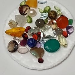 mixed gemstones