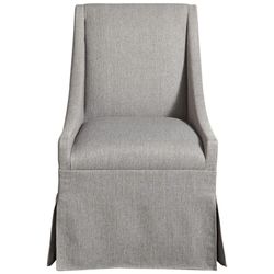 Gray Upholstered Rolling Dining Chair Set Of 3