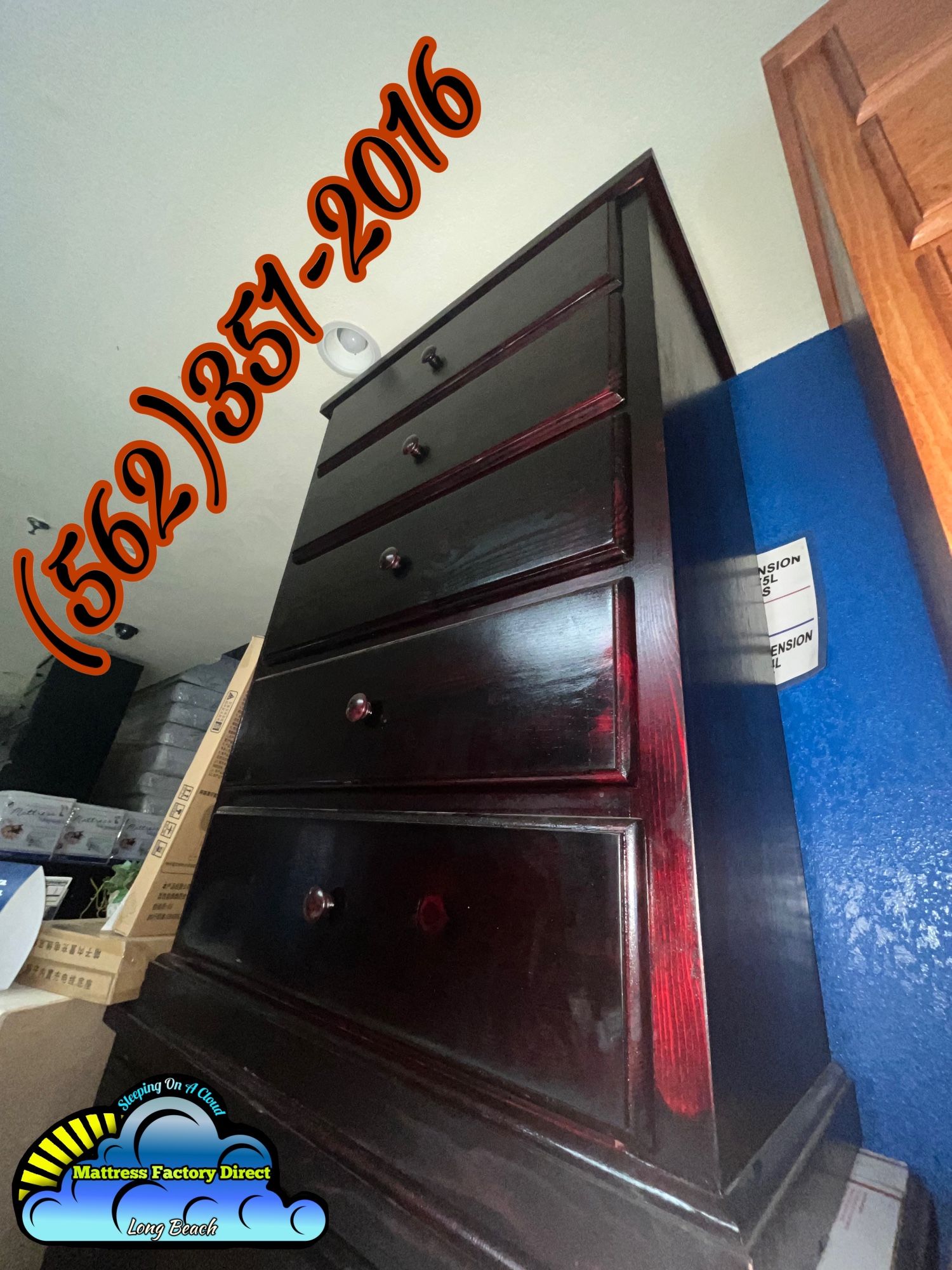 Five Drawer Cherry Pinewood Dresser Cajonera Comoda Nueva