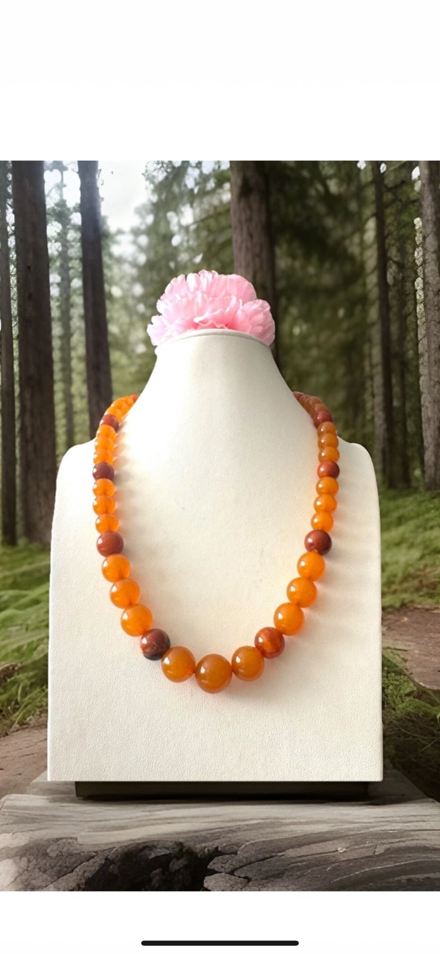 Vintage & Unique Baltic Butter Scotch Amber & Dark German Amber Necklace 21”inch & 43Grams