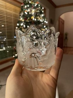 Festive Glass Candle Holder