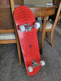 Red Spider Web Complete Skateboard